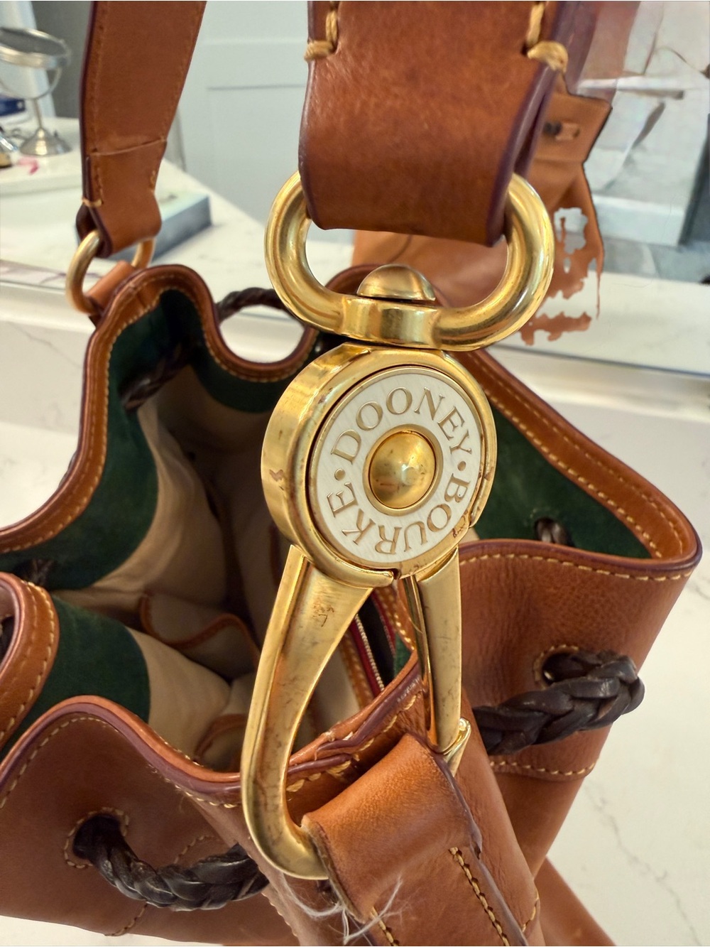 Dooney & Bourke Florentine Large Drawstring Tote in natural - Picture 8 of 10